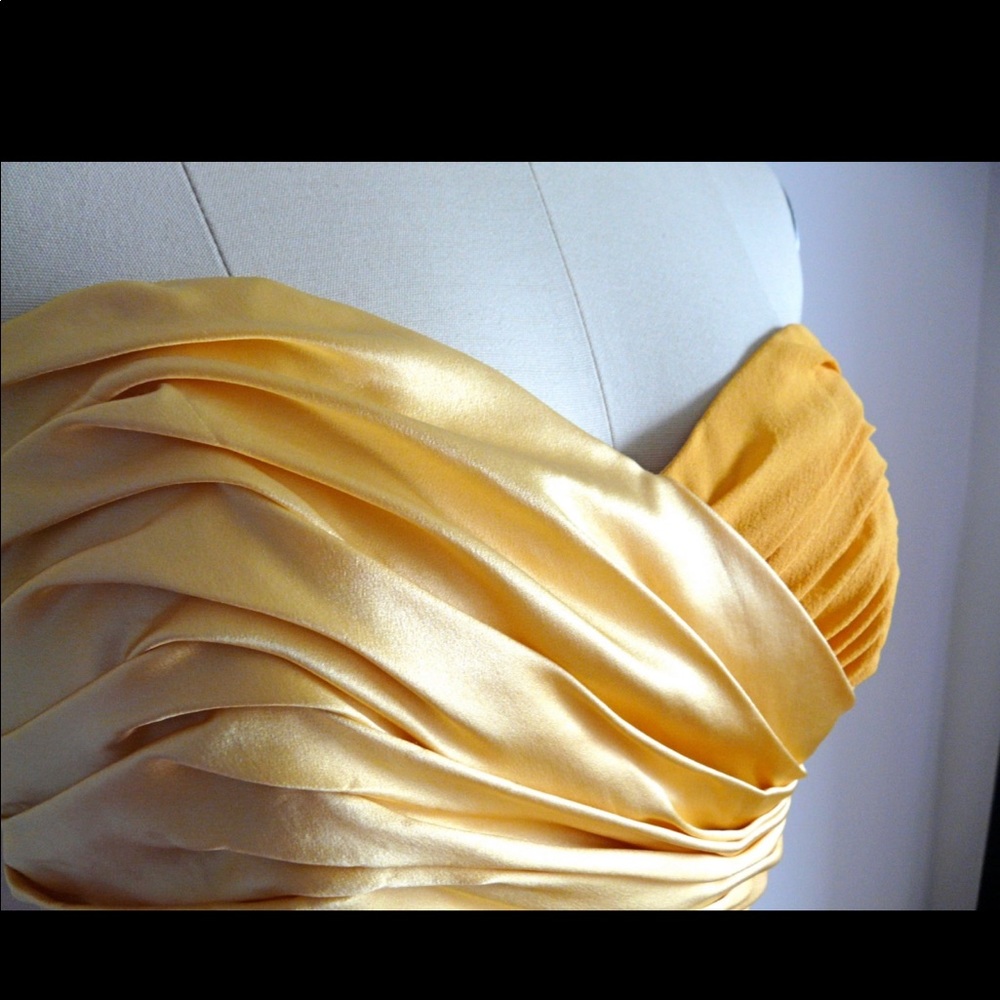 Vintage midi dress 80s drape - Picture 6 of 11